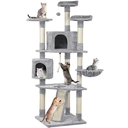 Yaheetech 79 inches Multi-Level Cat Tree Condo with Scratching Po...