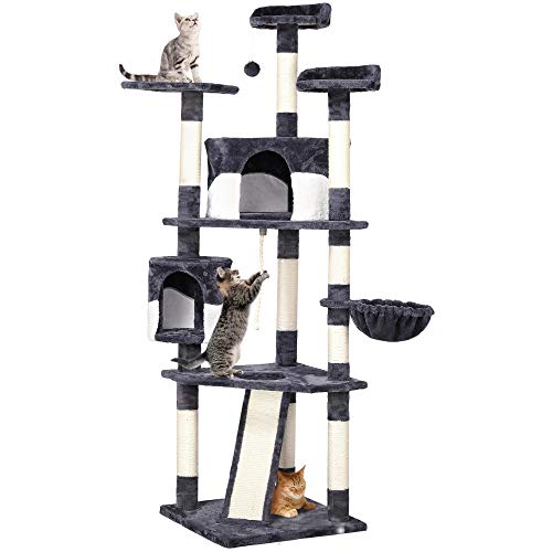Yaheetech 79in Multi-Level Cat Trees with Sisal-Covered Scratchin...
