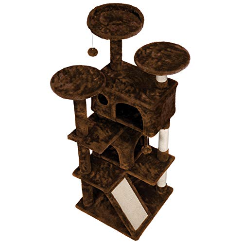 Yaheetech Cat Tree with Sisal-Covered Scratching Posts 55 inches