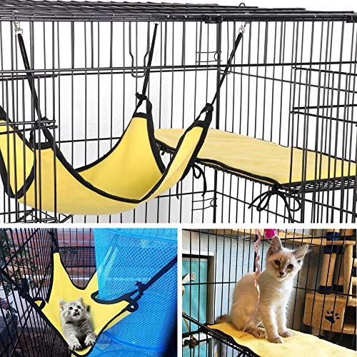 Yaheetech Collapsible Large 3-Tier Metal Wire Pet Cat Kitten Ferr...