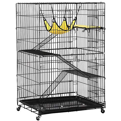 Yaheetech Collapsible Large 3-Tier Metal Wire Pet Cat Kitten Ferr...