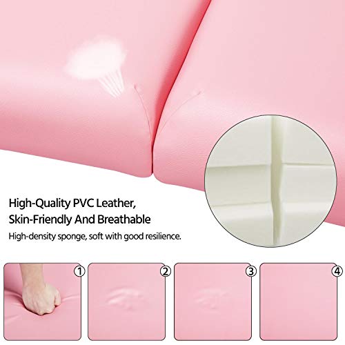 Yaheetech Fold Up Massage Spa Bed Facial Tattoo Salon Bed 2 Foldi...