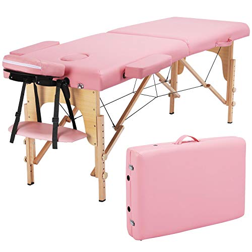Yaheetech Fold Up Massage Spa Bed Facial Tattoo Salon Bed 2 Foldi...