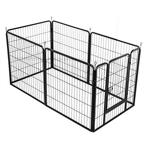 YAHEETECH Foldable Pet Pen Playpen Play Yard - 32 inch 18 Panel P...