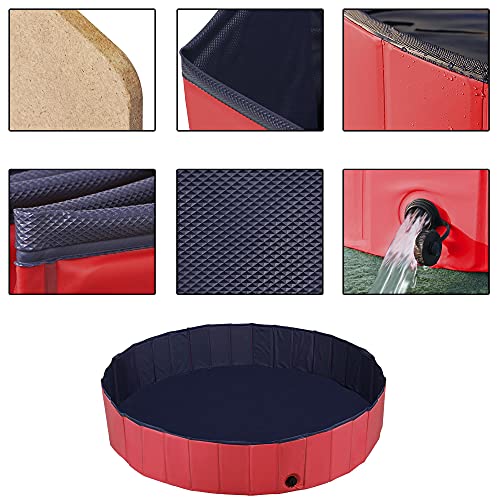 YAHEETECH Hard Plastic Foldable Pool Collapsible Large Pool Bathi...