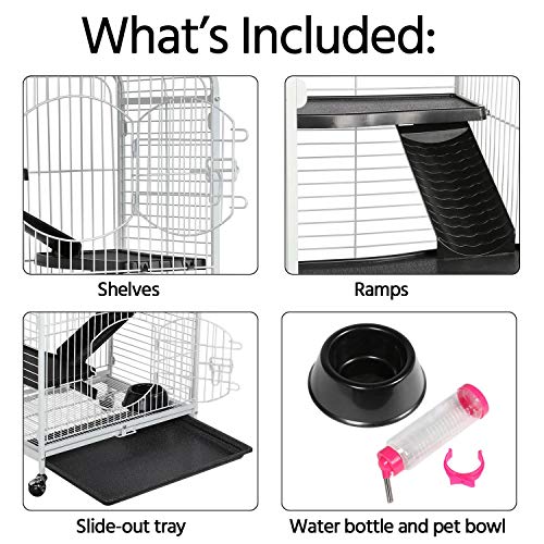 Yaheetech Large Rolling Cat Kitten Cage 6-Tier 52 Metal Kitten H...