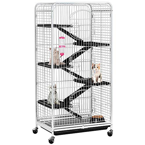 Yaheetech Large Rolling Cat Kitten Cage 6-Tier 52 Metal Kitten H...