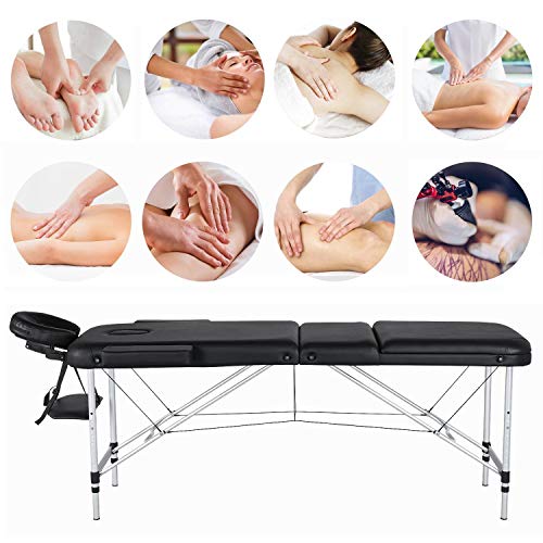 Yaheetech Massage Table Portable Massage Bed 3 Folding 84 Inch Al...