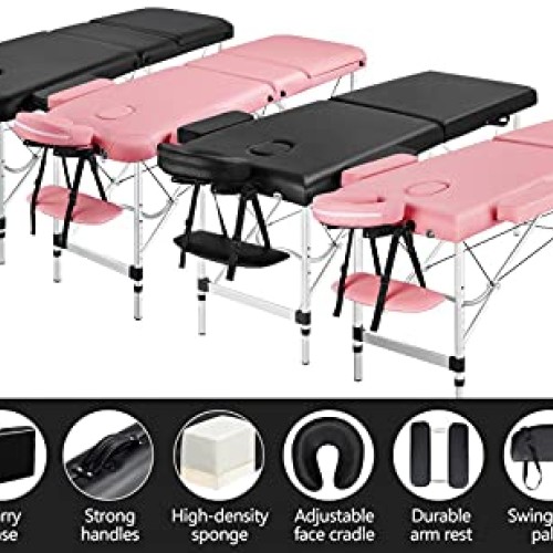 Yaheetech Massage Table Portable Massage Bed 3 Folding 84 Inch Al...