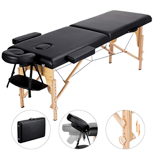 Yaheetech Massage Table Portable Massage Bed Massage Therapy Tabl...