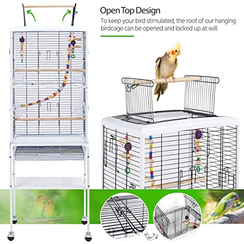 YAHEETECH Play Open Top Transparent Clear Bird Cage Birdcage for ...
