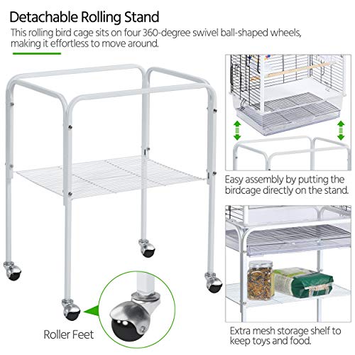 YAHEETECH Play Open Top Transparent Clear Bird Cage Birdcage for ...