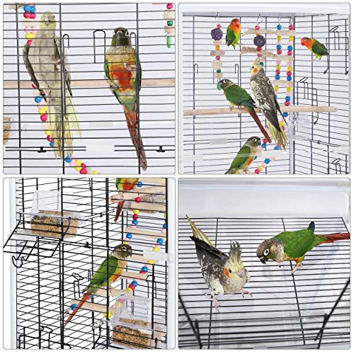 YAHEETECH Play Open Top Transparent Clear Bird Cage Birdcage for ...