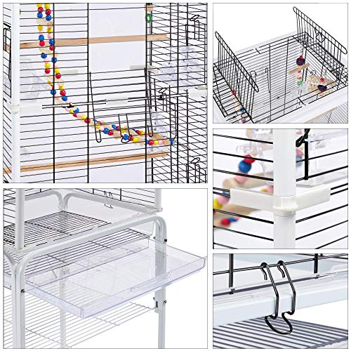 YAHEETECH Play Open Top Transparent Clear Bird Cage Birdcage for ...