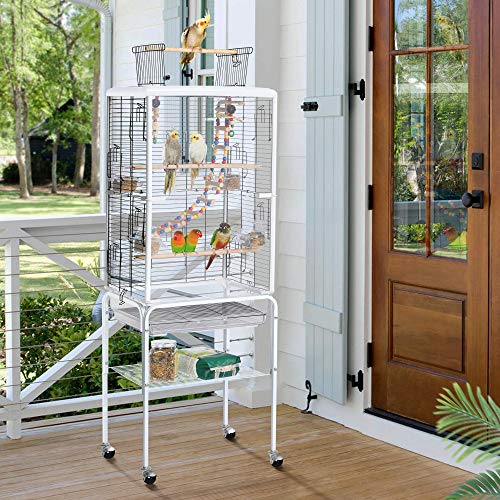 YAHEETECH Play Open Top Transparent Clear Bird Cage Birdcage for ...
