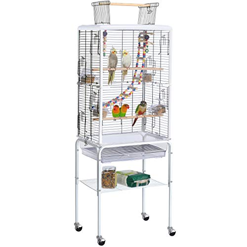 YAHEETECH Play Open Top Transparent Clear Bird Cage Birdcage for ...
