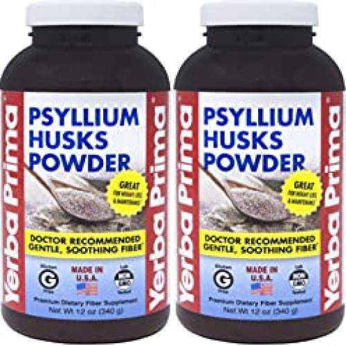Psyllium Husks Powder - 12 oz Pack of 4