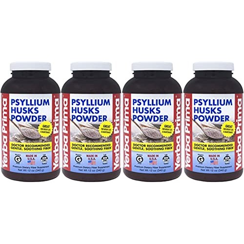 Psyllium Husks Powder - 12 oz Pack of 4