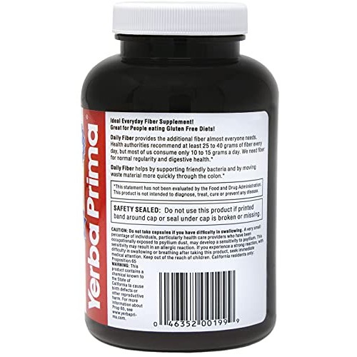 Yerba Prima Daily Fiber Caps - 180 Capsules