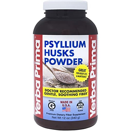 YERBA PRIMA Fiber Powder PSYLLIUM HUSKS, 12 Ounce