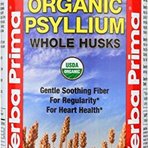 Yerba Prima Organic Psyllium Whole Husks, 12 Ounce Fiber Suppleme...