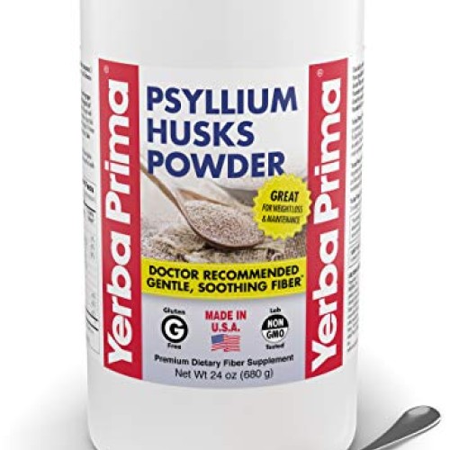 Yerba Prima Psyllium Husk Powder - 24 oz - Fine Ground, Unflavore...
