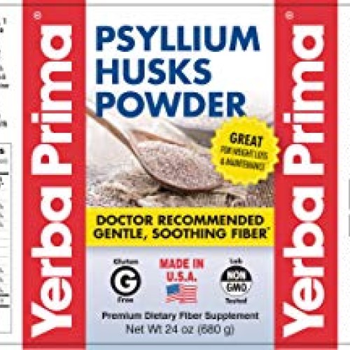 Yerba Prima Psyllium Husk Powder - 24 oz - Fine Ground, Unflavore...