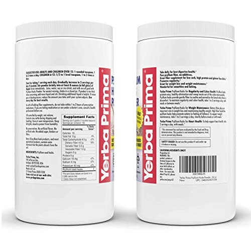 Yerba Prima Psyllium Husk Powder - 24 oz - Fine Ground, Unflavore...