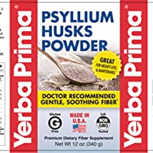 Yerba Prima Psyllium Husks Powder - 12 oz Pack of 3 - Natural F...
