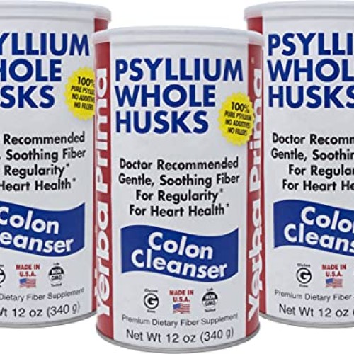 Yerba Prima Psyllium Whole Husks Colon Cleanser, 12 oz Pack of 3