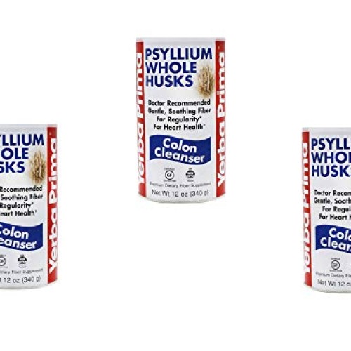 Yerba Prima Psyllium Whole Husks Colon Cleanser, 12 Ounce Pack o...