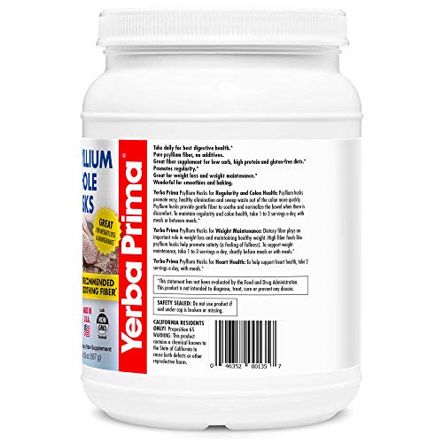 Yerba Prima Psyllium Whole Husks Colon Cleanser, All Natural, Die...