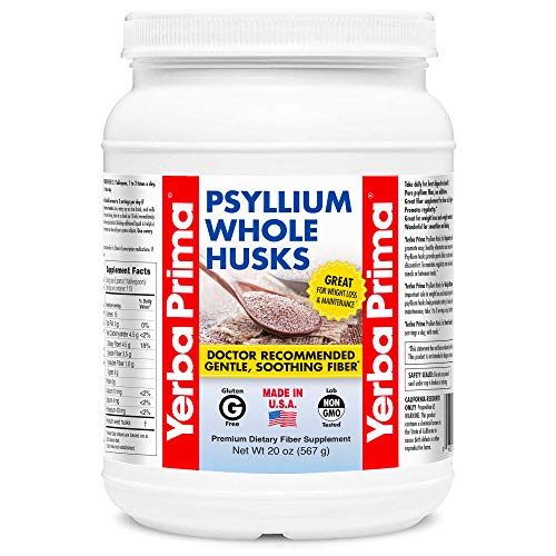Yerba Prima Psyllium Whole Husks Colon Cleanser, All Natural, Die...