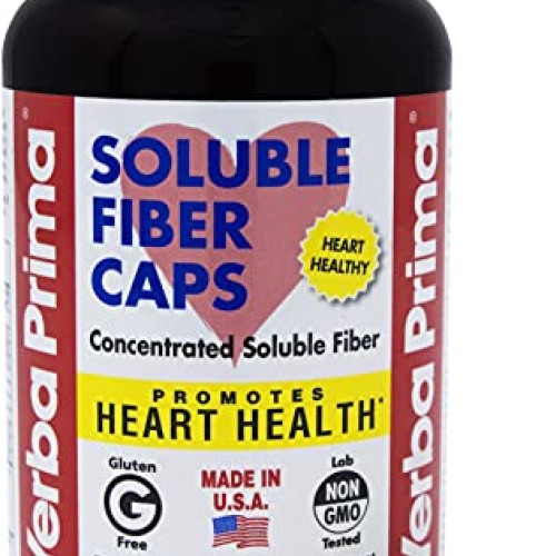 Yerba Prima Soluble Fiber Capsules, 180-Count - Natural Dietary S...