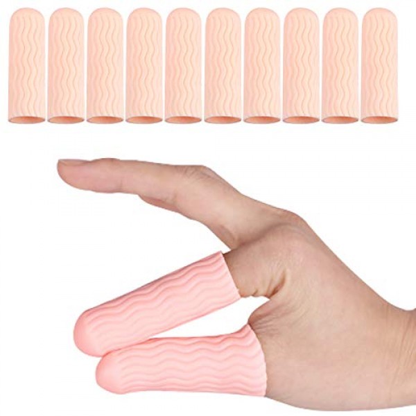 10 Pcs Silicone Finger Protectors, Gel Finger Support, Finger Sle...