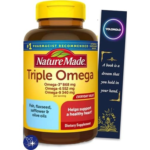 Triple Omega 369 Softgels, Nature Made Dietary Supplement, 74 Cou...