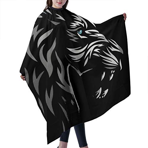 YongColer Professional Barber Cape Cool Tribal Lion King Black Sa...