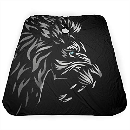 YongColer Professional Barber Cape Cool Tribal Lion King Black Sa...