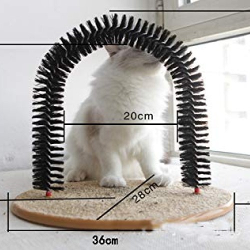 YOU KNOW Soft Pet Cat Self Grooming Comb Brush, Cat Arch Self Gro...