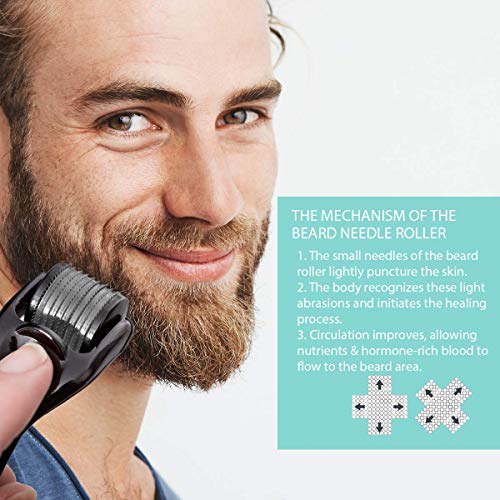 Derma Roller for Beard Growth, Beard Growth Serum, Microneedle Ro...