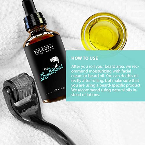 Derma Roller for Beard Growth, Beard Growth Serum, Microneedle Ro...