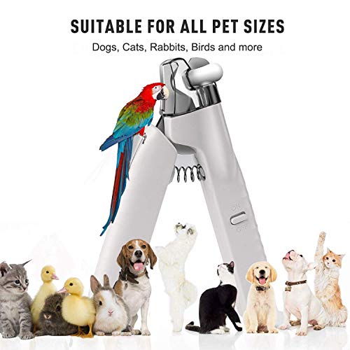 YOUMI Led Dog Nail Clippers,Cat Nail Clipper Avoid Over-Cutting,N...