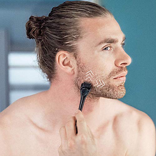 Beard Growth Kit, Derma Roller with Beard Growth Oil Serum for Me...