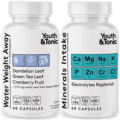 Water Weight Pills to Thin Waistline & Relief Belly Bloat Ankle &...