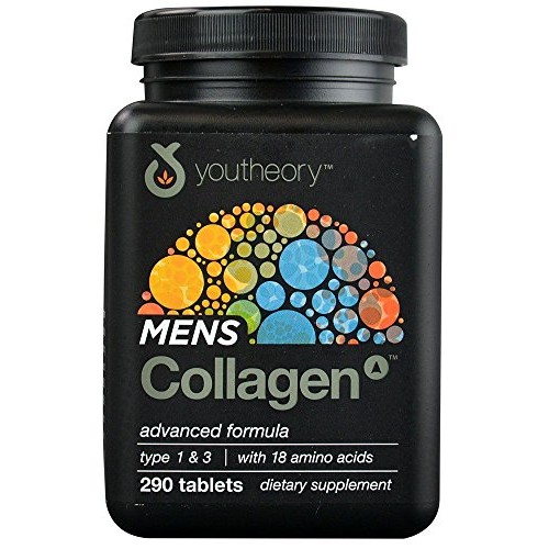 Youtheory Collagen - Mens - Advanced - 290 Tablets - Gluten Free -