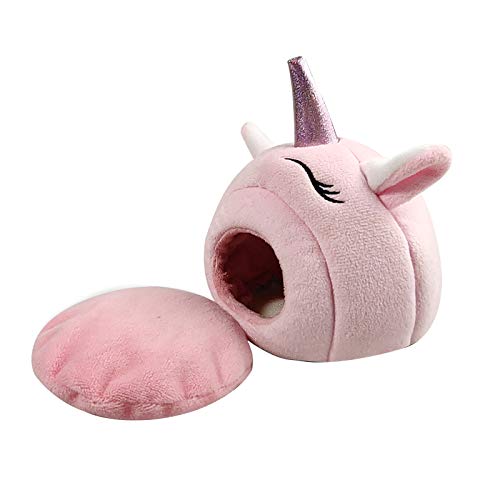 Yowein Guinea Pig Cave Bed,Pet Hamster Bed House with Removable P...