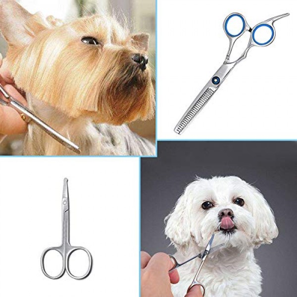 3 Pack Dog Grooming Scissors,YuCool Pet Dog Grooming Trimmer Kit ...