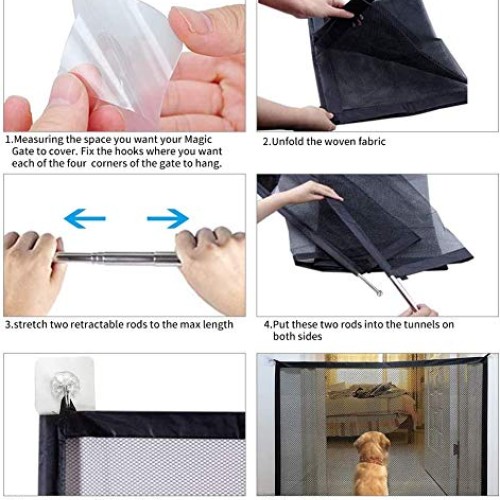 YUESUO Baby Gate, Pet Gate, Magic Dog Gate,43-30 inches - Retract...