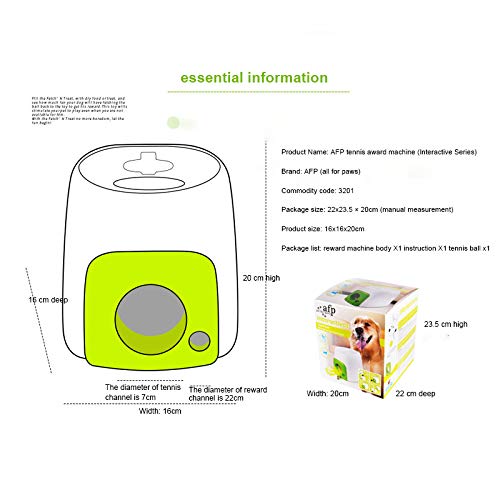 Automatic Tennis Ball Launcher for Dogs Interactive Fetch Toy Mac...