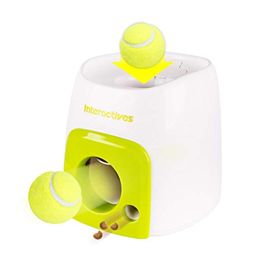 Automatic Tennis Ball Launcher for Dogs Interactive Fetch Toy Mac...
